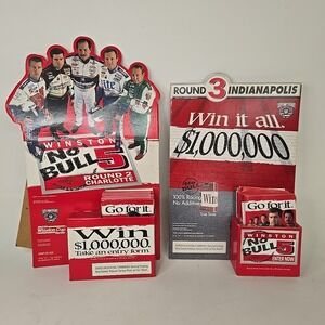 Winston Nascar Cardboard Store Display No Bull Sweepstakes Entry Forms VTG 90s